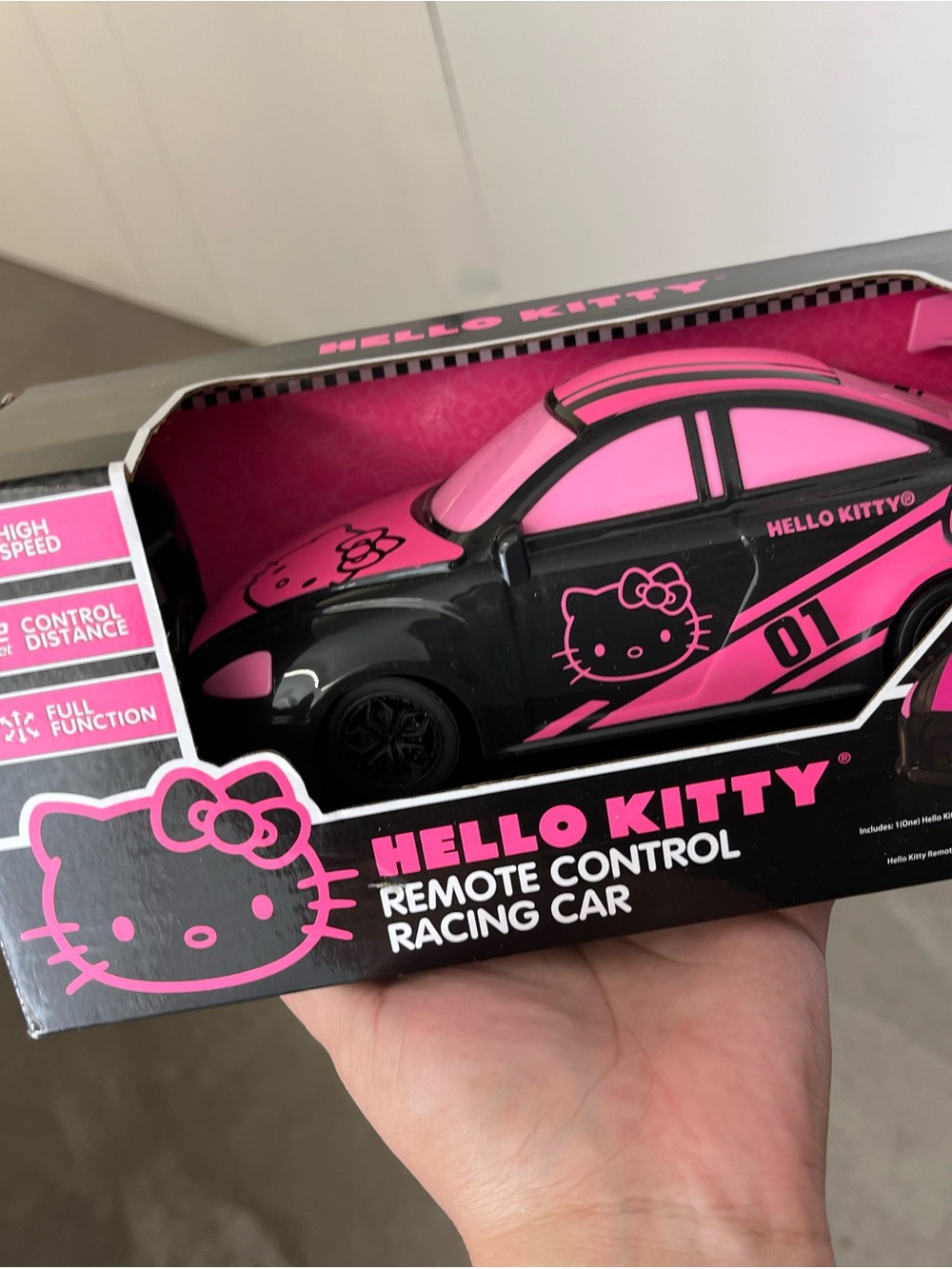 Hello Kitty Black and Pink RC Racing Car Toy